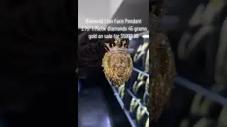 Solid Gold & Diamonds Lion Face Pendant by Ijaz Jewelers