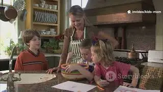 Special mothers day kids helping their moms