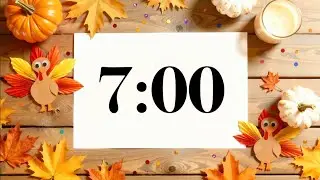 7 Minute Thanksgiving Focus Timer 🍁 Fall November Classroom, Pumpkins, Turkeys & Fun Acoustic Music