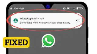 Fix WhatsApp error Something went wrong with your chat history Problem