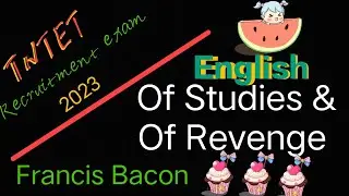 Francis Bacon - Of Revenge and Of Studies - UG TRB English