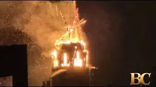 Монументальная церковь в Амстердаме была опустошена пламенем в новогодний день.
