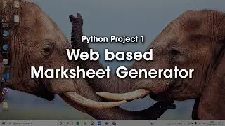 Web based Marksheet Generator | Python Project 1 | CS384 - 1901ME25, 1901EE64