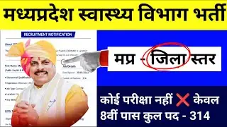 MP District Level Primary Community Health Center Recruitment 2026|MP Latest Recruitment|Female/Male