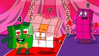Oh No! NB 4 Broke the NB 8's Heart | Numberblocks fanmade coloring story