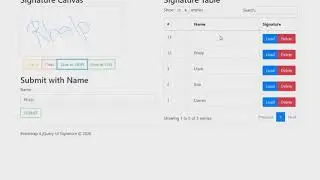 Signature Pad with jQuery UI and Save Signature To MySQL Database Using Ajax and PHP