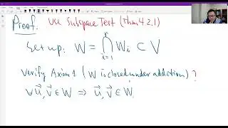Theorem 4.2.2 (Intersection of Subspaces of a Vector Space)
