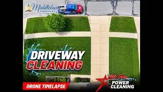 Drone Footage: Driveway Pressure Washing in Middleburg Heights, Ohio - All-Star Power Cleaning