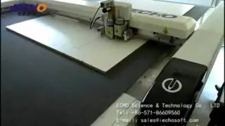 iECHO digital CNC multiple flatbed cutter cut honey-comb(reboard/deboard) by V-cut.