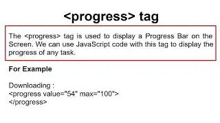 Meter and Progress tag in HTML in Hindi || By : Anu Monga