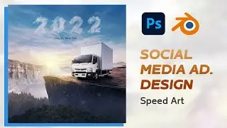 new year Automotive social media design | speed art