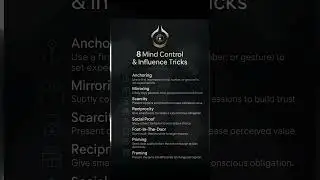 8 Mind Control & Influence Tricks 🖤 | #mindssphere  #covertinfluence  #protocol