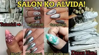 Bewaqof mat bano! Ghar par Salon se achy Nail Art Tutorial |Daraz Haul & Complete product Tutorial📦