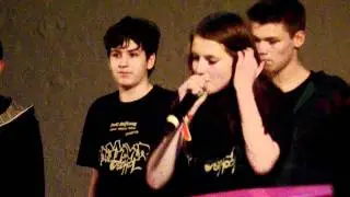 Ich bei Crossover @ School erster M&auml;dchen Solo Beatbox auftritt