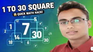 1 to 30 square simple trick #ytvideo #ytshort#shortsfeed #viralvideo #viralmaths @studydirection2.o 