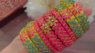 DIY | Silk Thread Kundan Bangles | How to make silk Thread Bangles at home |  Handmade Return Gifts