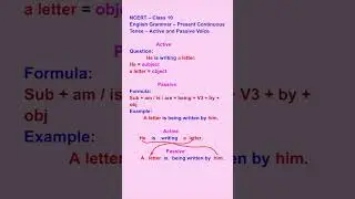NCERT Class 10 English Grammar &ndash; Present Continuous Tense (Active & Passive Voice)