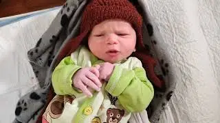 Square Head of Cutest Newborn baby after birth looks Beautiful after dressing up #viral #love