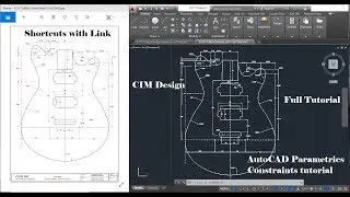 How To Create a Guitar in #AutoCAD or #Autocad_Parametric_Constraints_Drawing Tutorials