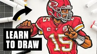 How to Draw Patrick Mahomes in a COMIC BOOK Style