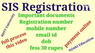 How to SIS registration in rdvv University 2021