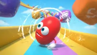 Fall Guys Wobbly Bean Rolled Off the Slide | Kids Songs and Nursery Rhymes