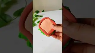 How to make Sandwich with super light clay 🥪✨ | Miniature Food DIY #diy #craft #clay #viral #shorts