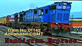 #01142 Adilabaad⇌CSMT Nandigram Express with Twins Maula Ali Unique Alco's || Railfaning