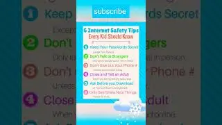 Six internet safety tips for kids..#fact#tips#youtubeshort#child#childshorts#babyshorts#safetytips