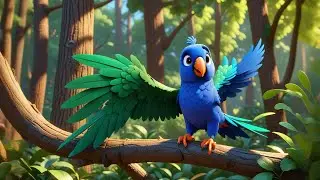 Three Singing Parrots Say Hello | Colorful Bird Song for Kids | Nursery Rhymes and Baby Songs