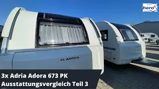 3x Adria Adora 673 PK Ausstattungsvergleich Teil 3