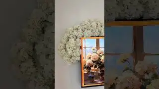 Artificial flowers wall decor idea 😍 #walldecor #homedecor