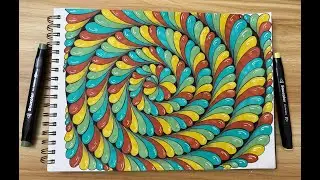 How to Draw Colorful Zentangle Art | Flux | Revive with Art