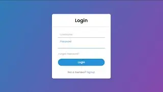 Awesome animated login page design using HTML CSS || How to create a login form. Make sign in form