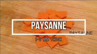 Basic vegetable cutting ( Paysanne)