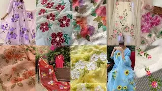 Hand-Painted Dupatta &ndash; Unique Ethnic Wear | Handmade Fabric Art