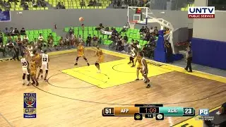 Agriculture's Sherwin Silva finds Walter Uzi Buenavista for an off the glass shot : UNTV Cup