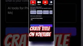CREAT  TITLE YOUTUBE... #thumbnail#tittle #youtube#foryou #foryoupage#aitoos#tools#technology#shorts