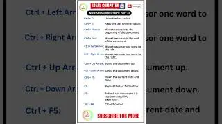 Notepad Shortcut Key