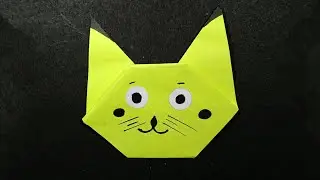 Origami CAT easy DIY paper crafts Origami CAT face / how to make cat with craft paper / origami cat