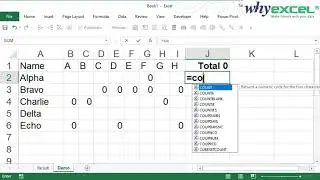 Counting number of cells that are zero