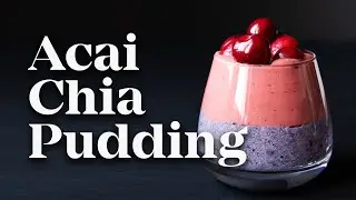 Layered Acai White Chia Pudding Parfait | Easy Vegan Chia Pudding Recipe