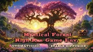 Game Environment &ndash; ​​High Resolution Game Environment Design - Mystical Forest - Stable Diffusion