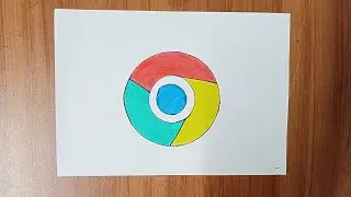 How to draw Chrome logo drawing | easy drawing | step by step | hz drawing | drawing | art |