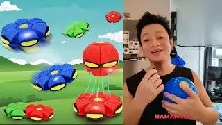 LED FLYING UFO FLAT THROW DISC BALL | NEW TOY AND GAMES 2025