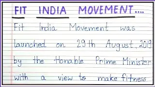 Essay on fit india movement in english/Fit India movement par nibandh english mein ||