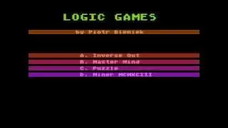 logic games menu for Atari 8-bit