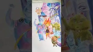 Drawing Elemental Disney Movie Part 2 #elemental #disneyfanart #disneymovies #draw #youtubeshorts