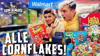 ALLE SMAKEN CORNFLAKES MUKBANG (WALMART) 😍🤤 | Tom & Mats in Amerika #9