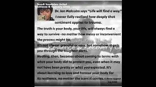 Trauma and Healing; Taken from ScamHaters United~Resilience & Recovery Circle FB group